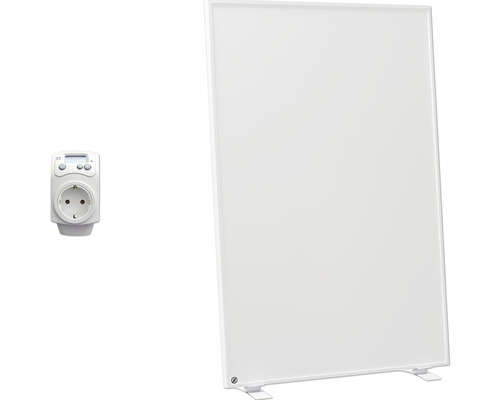 Infrarot-Heizpaneel Thermowell 90x60 cm 600 Watt inkl. Thermostat und Standfüße Infrarotheizung mit Stecker-Thermostat