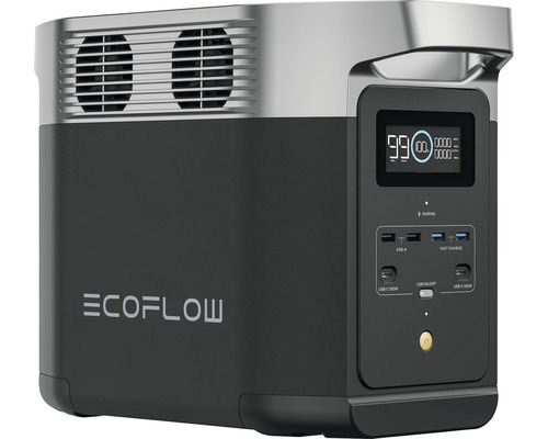 Ecoflow Powerstation mit Display und Anschlüssen