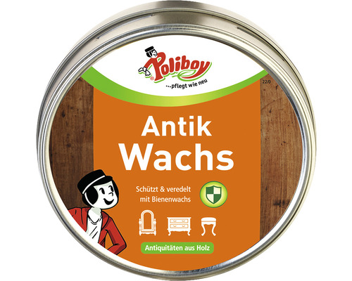 Poliboy Antik-Wachs für Antiquitäten aus Holz 200 ml Dose mit Antik Wachs von Poliboy