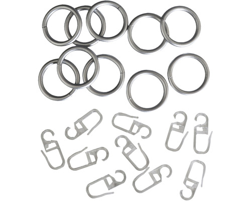 Metallringe und Gardinenröllchen zur Gardinenbefestigung