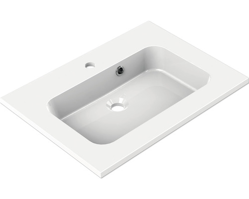 Möbelwaschbecken Allibert Style 60,5x46,5 cm weiß glänzend mit Beschichtung