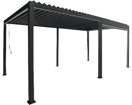 Freistehende schwarze Pergola für den Garten