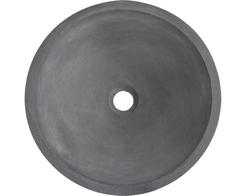 Aufsatzwaschbecken Ravano rund 40 cm Beton dunkelgrau Aufsatzwaschbecken Ravano rund 40 cm Beton dunkelgrau