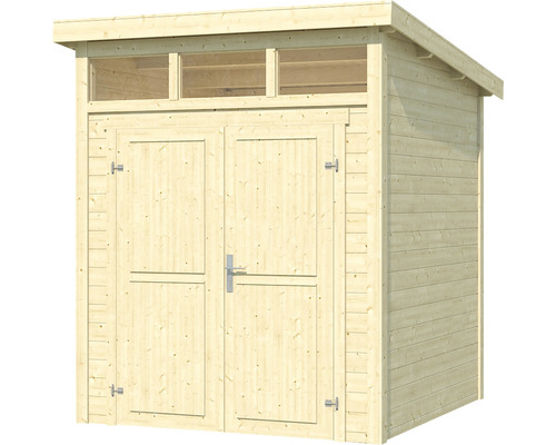 Holzgartenhaus mit Doppeltür und Oberlicht