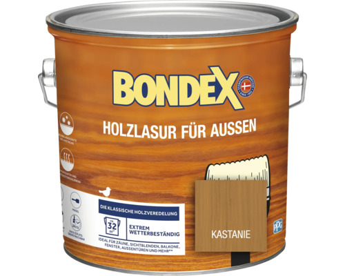 Holzschutz-Lasur Bondex kastanie 2,5 l