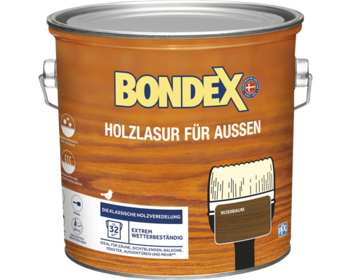 Holzschutz-Lasur Bondex nussbaum 2,5 l