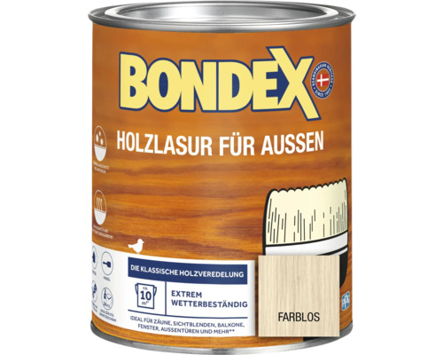 Holzschutz-Lasur Bondex farblos 750 ml