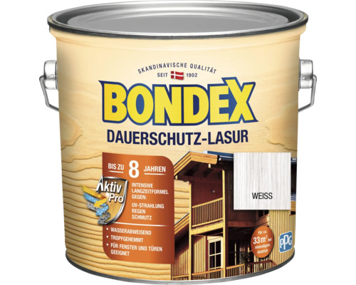 Dauerschutzlasur Bondex weiß 2,5 l