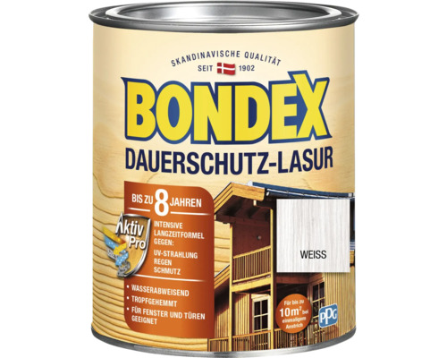 Dauerschutzlasur Bondex weiß 750 ml