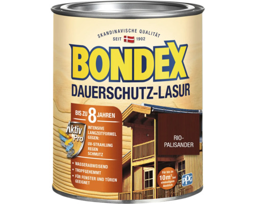 Dauerschutz-Lasur Bondex rio palisander 750 ml