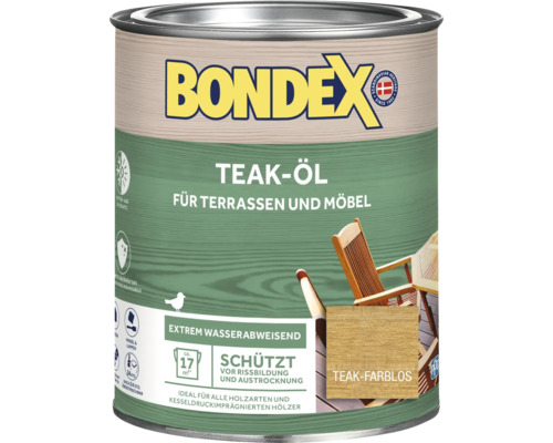 Holzöl Bondex Teak-Öl farblos 750 ml