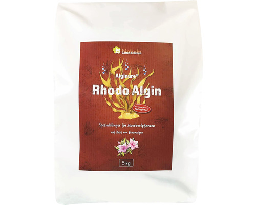 Moorbeetpflanzendünger Biohelp Alginure RhodoAlgin 5 kg Packung Rhododendron-Algin-Spezialdünger für Moorbeetpflanzen, 5 Kilogramm