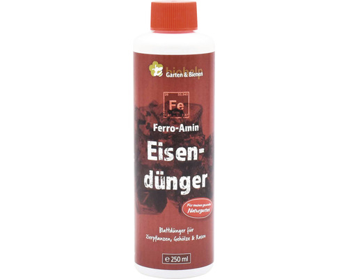 Eisendünger Biohelp Ferro-Amin 250 ml Eisenblattdünger in einer 250 ml Flasche für Zierpflanzen, Gehölze und Rasen