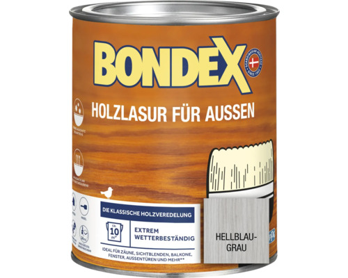 Holzschutz-Lasur Bondex hellgrau 750 ml