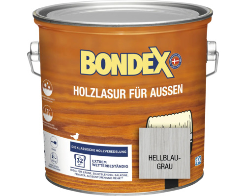 Holzschutz-Lasur Bondex hellgrau 2,5 l