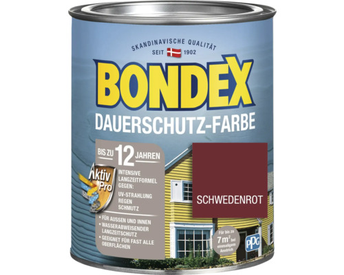 Dauerschutzfarbe Bondex schwedenrot 0,75 l