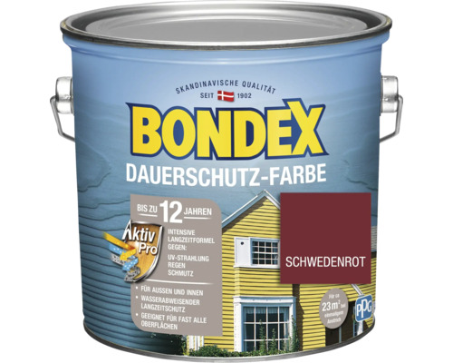 Dauerschutzfarbe Bondex schwedenrot 2,5 l