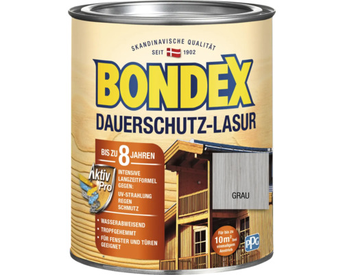 BONDEX Dauerschutz-Lasur grau 750 ml
