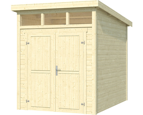 Holzgartenhaus mit Doppeltür und Oberfenstern