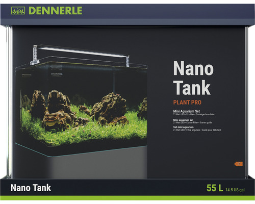 Aquarium DENNERLE Nano Tank Plant Pro 55 L, LED Beleuchtung Chihiros A II 451 inkl. Innenfilter, Abdeckscheibe, Sicherheitsunterlage, Einsteigerbroschüre , Dennerle Nano Tank Plant Pro Aquarium Set