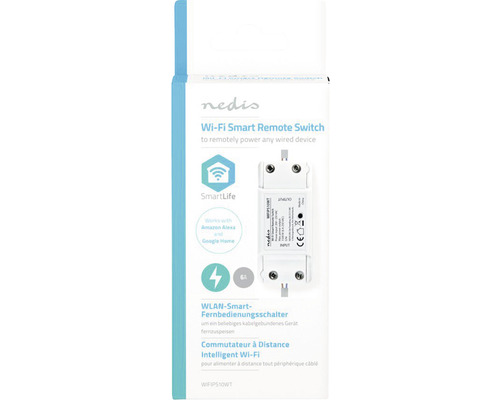 Nedis WLAN Smart Fernbedienungsschalter zur Fernsteuerung von kabelgebundenen Geräten