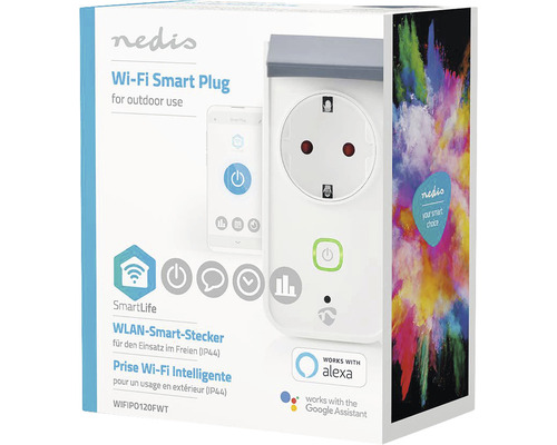Nedis WLAN-Smart-Stecker für den Außenbereich in Verpackung