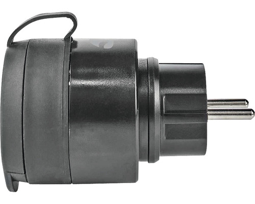 Funk-Steckdose Nedis® SmartLife 16 A mit Klappdeckel Wi-Fi, IP44, 1 Stk., schwarz Schutzkontaktstecker mit Klappdeckel