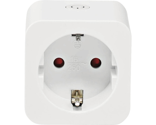 Weiße Schutzkontaktsteckdose