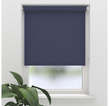 Blauer Rolladen am Fenster