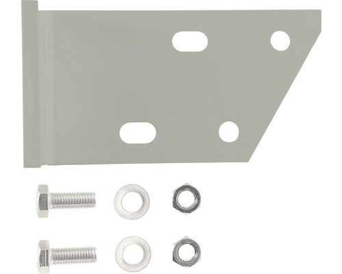 Befestigungswinkel aus Metall mit Schrauben, Muttern und Unterlegscheiben