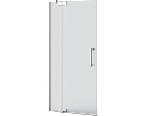 Badewannenfaltwand Jungborn Sette 2-teilig 900x1600 mm Anschlag links Echtglas Klar hell chrom mit Stangengriff