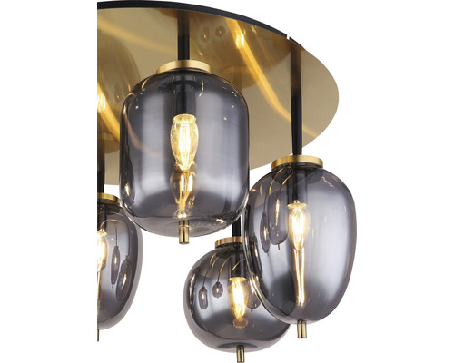 Deckenleuchte mit mehreren Glaskolben und Leuchtmitteln