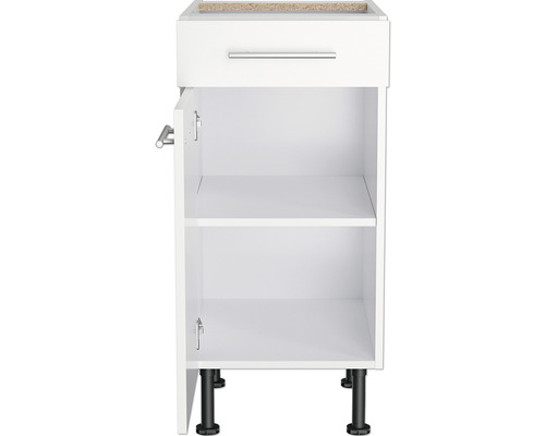 Unterschrank mit Schublade, einer Tür und Füßen