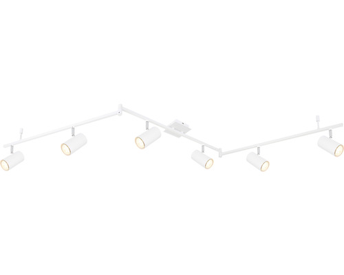 Weiße LED-Strahlerleuchte mit sechs Strahlern