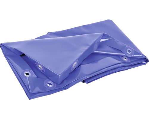 Blaue Abdeckplane mit Ösen