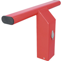 Roter Stahlpfosten mit Verriegelungsmechanismus