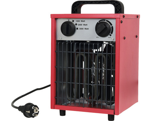 Elektro-Heizlüfter Eurom Gewerbe-Heizlüfter 3000 Watt rot Heizlüfter mit einstellbarer Leistung und Tragegriff
