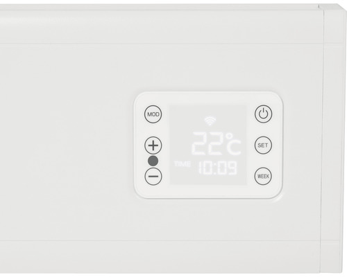 Detailansicht eines Heizkörperthermostats mit digitalem Display