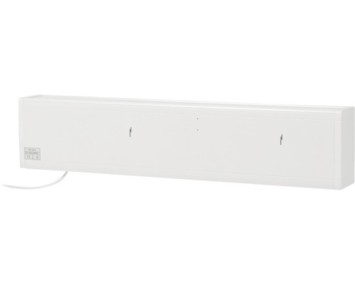 Rückansicht einer weißen Lampe zur Wandmontage