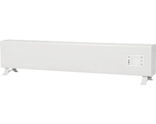 Konvektorheizung Eurom Alutherm Basebord 96,2x21x15,5 cm 1500 Watt mit WiFi und Fernbedienung Weißer Elektroheizkörper mit digitaler Steuerung
