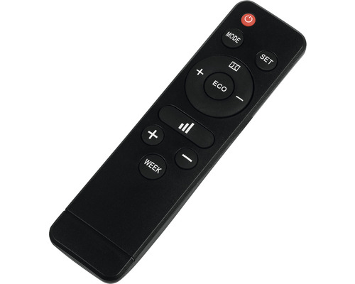 Schwarze Fernbedienung mit Tasten zur Steuerung von Geräten