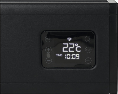 Nahaufnahme eines digitalen Thermostats mit Temperaturanzeige