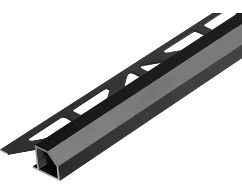 Abschlussprofil Dural Duraplus Diamond Aluminium 300 cm schwarz Fliesenprofil aus Metall