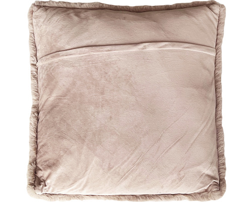 Quadratisches Kissen mit Fellrand