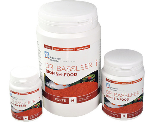 Aquarium Münster Dr. Bassleer Biofish Food Forte M 150 g ⌀ 0,5 - 0,8 mm, Immunstärkungsfutter Dr. Bassleer Biofish-Food für Aquarienfische in verschiedenen Behältergrößen