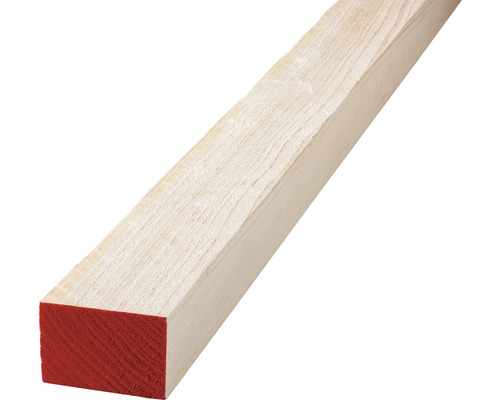 Holzlatte mit roter Markierung