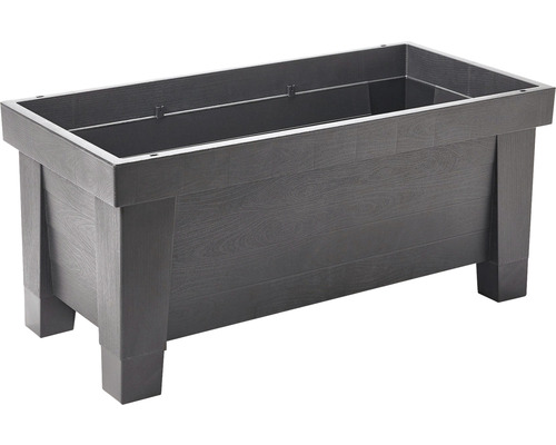 Rechteckiger Pflanzkasten in Holzoptik mit Füßen