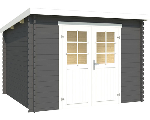 Holzgartenhaus mit Doppeltür und Fenster