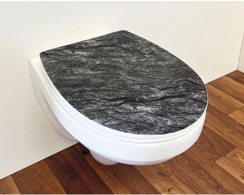 Wand-WC mit Steindekor auf dem Sitz