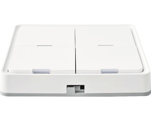 Weißer Doppelwippschalter für Elektroinstallationen